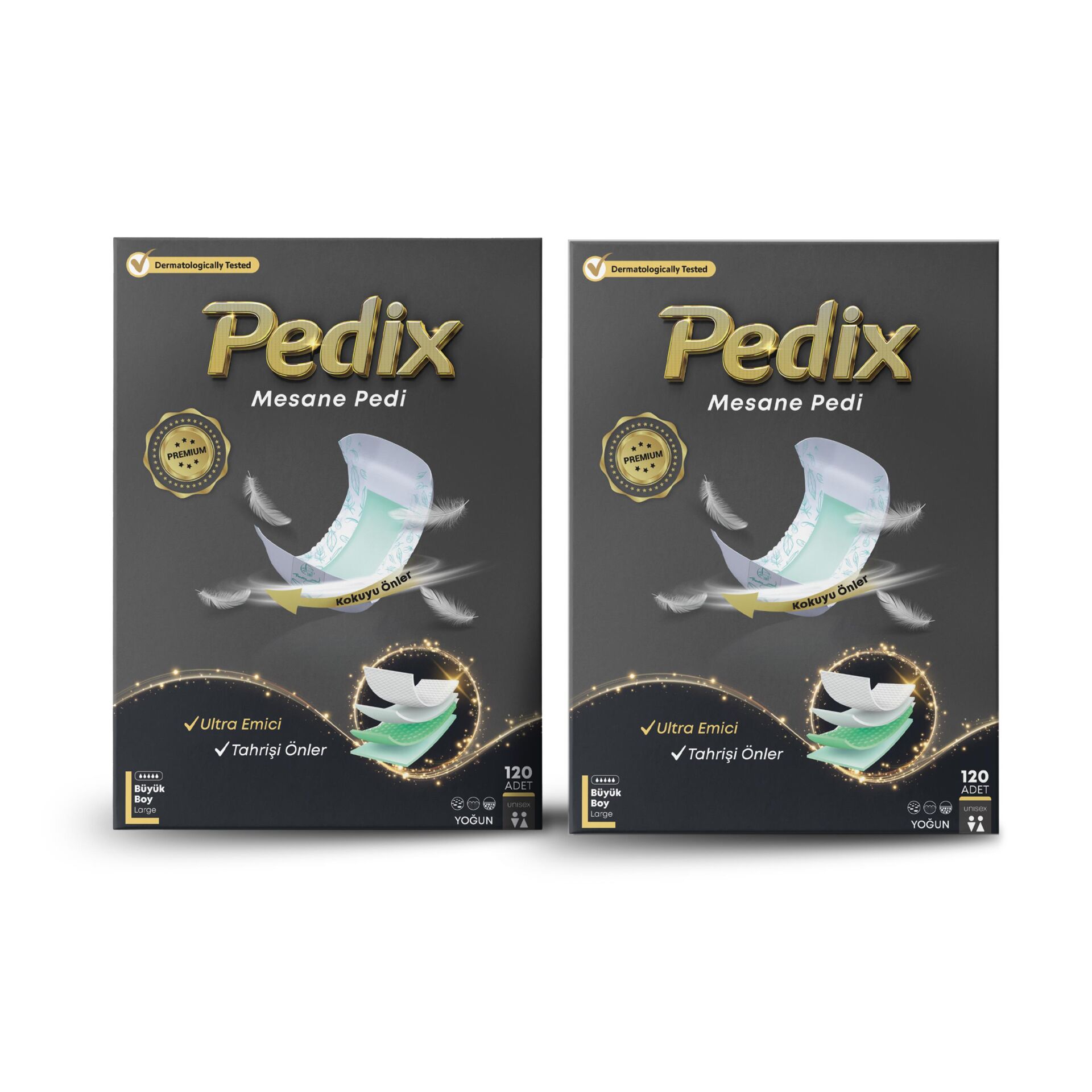 PEDİX Premium Mesane Pedi Unısex Büyük Boy Large (L) 240 Adet