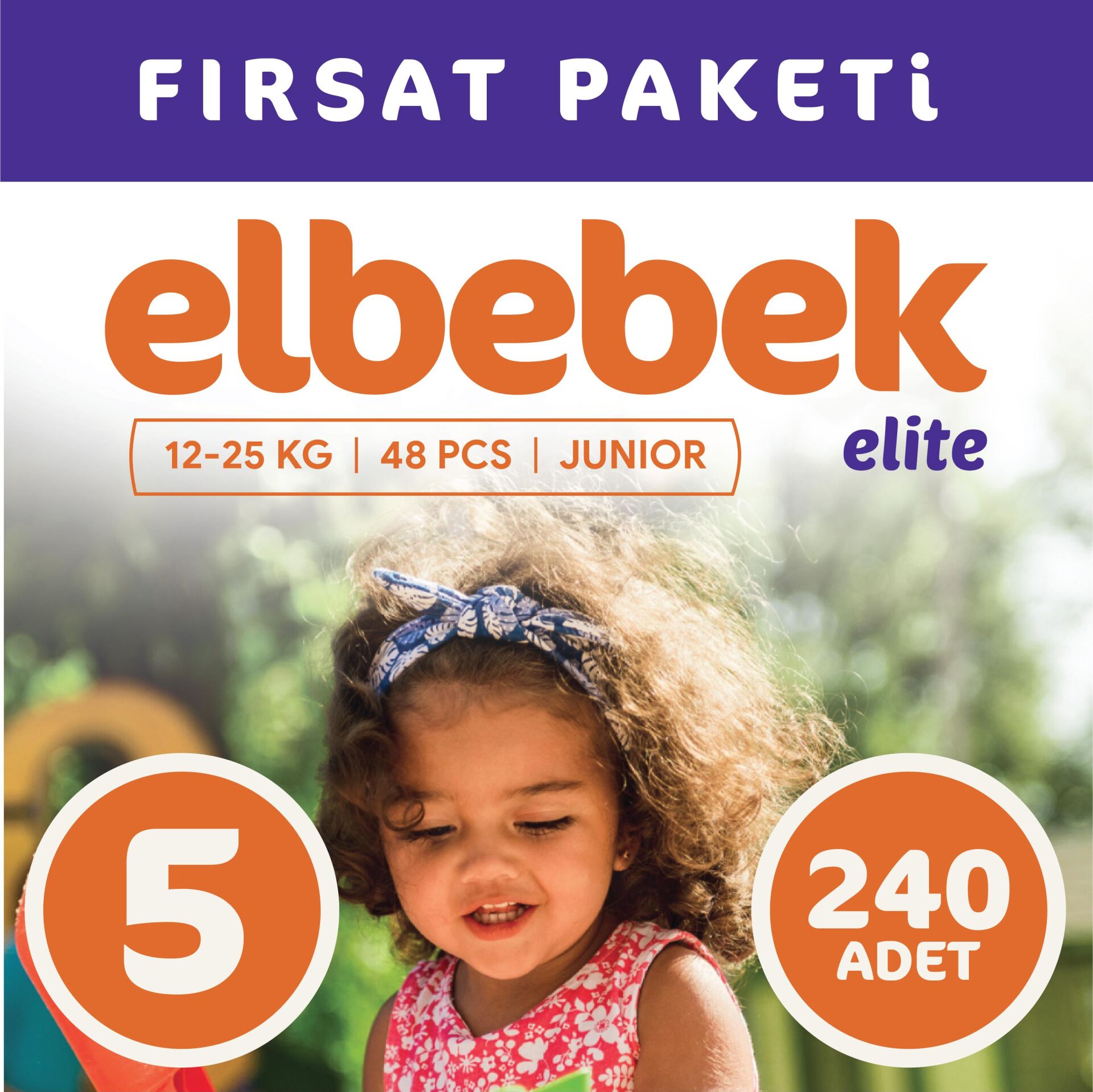 ELBEBEK ELİTE BEBEK BEZİ 5 NUMARA JUNIOR 240 ADET