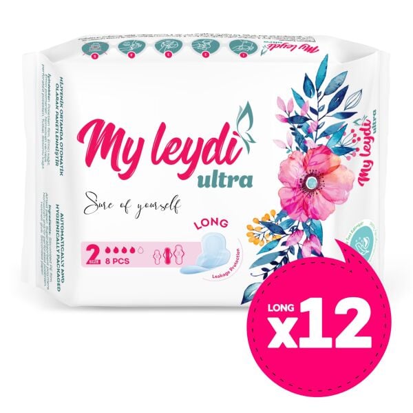 MYLEYDİ ULTRA HİJYENİK PED UZUN 96 ADET (12 PAKET )