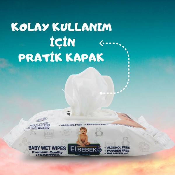 ELBEBEK ISLAK HAVLU MENDİL 72 YAPRAK