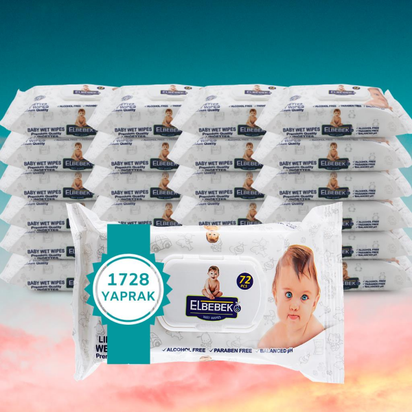 ELBEBEK ISLAK HAVLU MENDİL 24X72 ADET 1728 YAPRAK