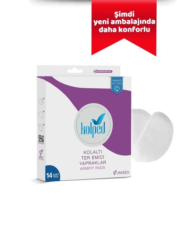 KOLPED Koltuk Altı Pedi  Ter Emici Yapraklar 14 ADET (1 Kutu)