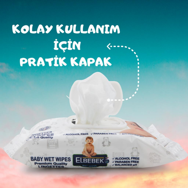 ELBEBEK ISLAK HAVLU MENDİL 12x72 ADET 864 YAPRAK