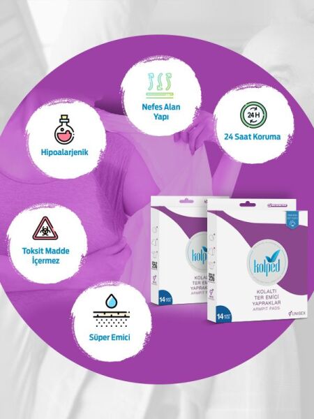 KOLPED Koltuk Altı Pedi Ter Emici Yapraklar 112 Adet (2 PAKET)