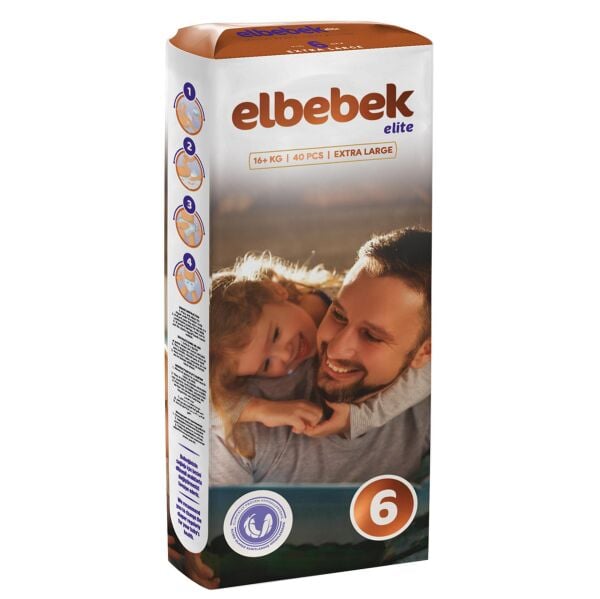 ELBEBEK ELİTE BEBEK BEZİ 6 NUMARA X LARGE 40 ADET