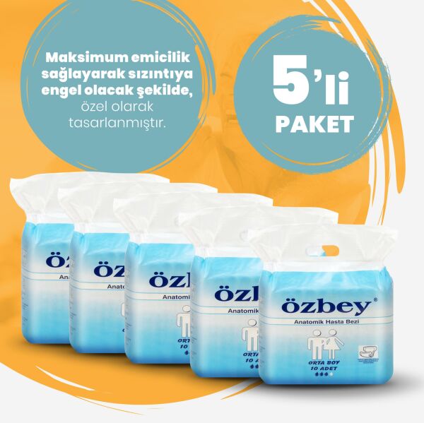 Pedix Anatomik Hasta Bezi Orta Boy(M) 50 Adet (BELBANTSIZ)
