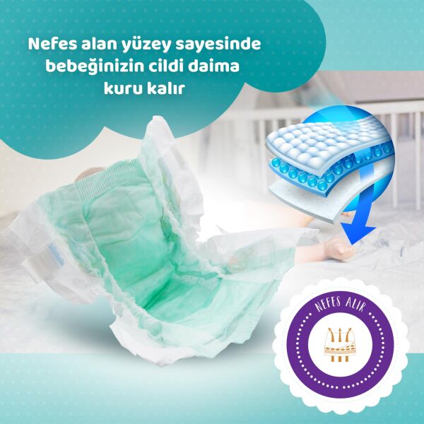 ELBEBEK ELİTE BEBEK BEZİ 1 NUMARA YENİDOĞAN 50 ADET