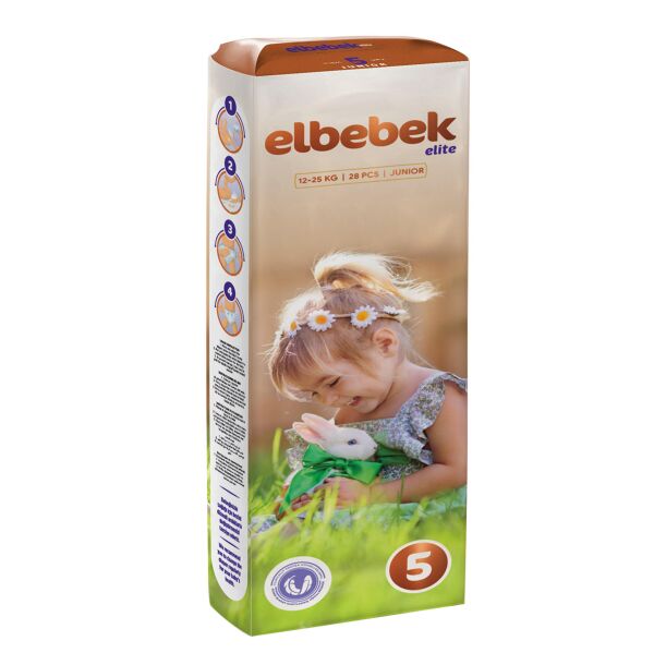 ELBEBEK ELİTE BEBEK BEZİ 5 NUMARA JUNIOR 28 ADET