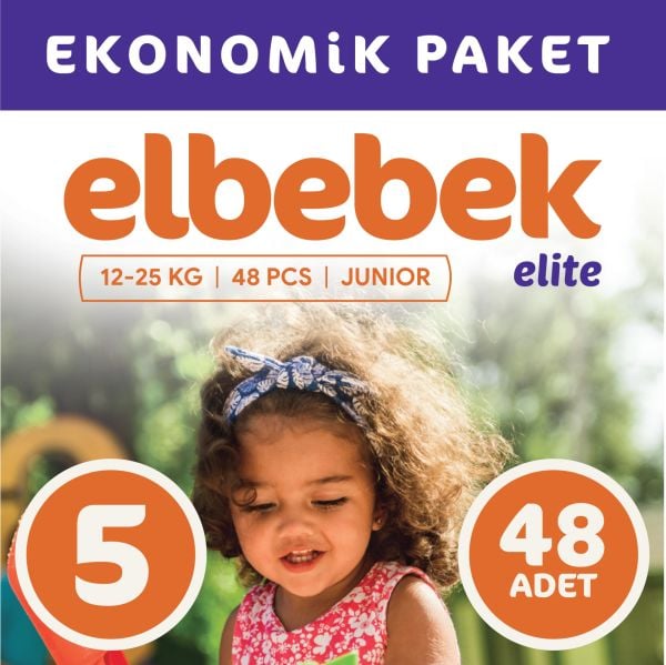ELBEBEK ELİTE BEBEK BEZİ 5 NUMARA JUNIOR 48 ADET