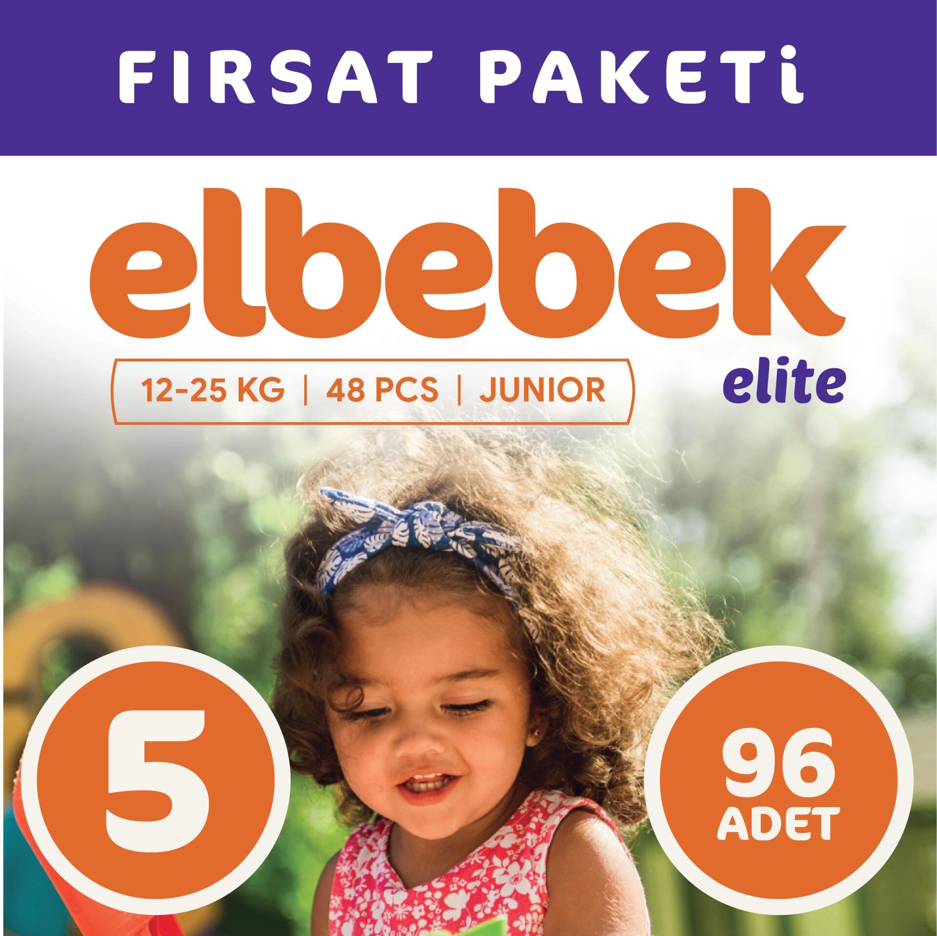 ELBEBEK ELİTE BEBEK BEZİ 5 NUMARA JUNIOR 96 ADET