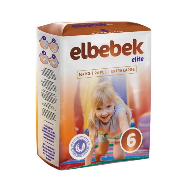 ELBEBEK ELİTE BEBEK BEZİ 6 NUMARA X LARGE 24 ADET