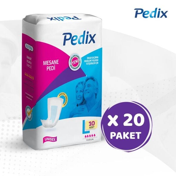 PEDİX MESANE PEDİ UNISEX BÜYÜK BOY LARGE (L) 10x20 200 ADET