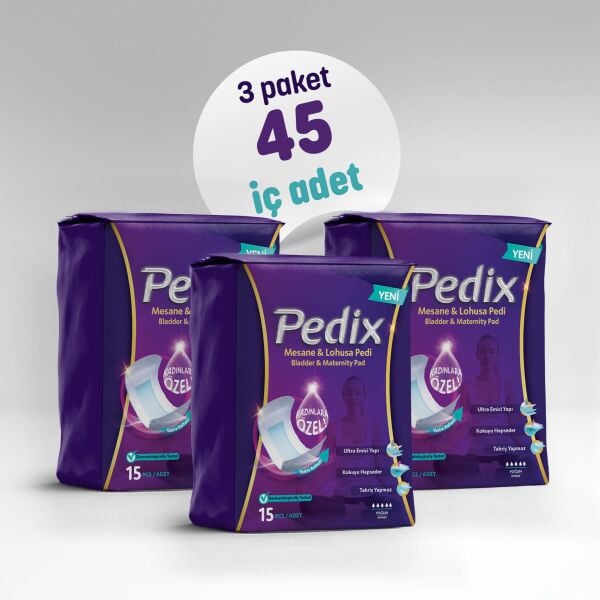  PEDİX KADIN MESANE VE LOHUSA PEDİ (YOĞUN)  45 ADET