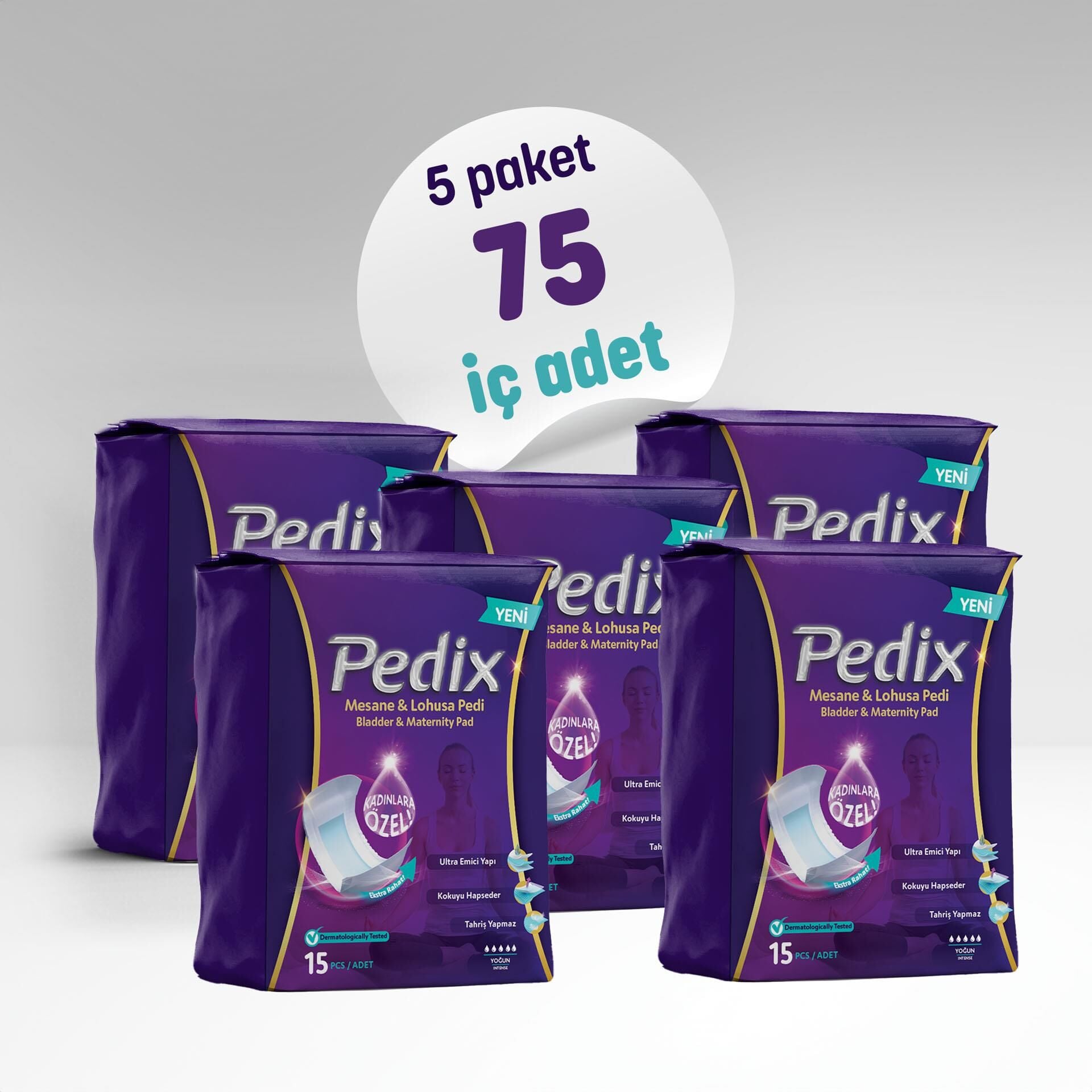 PEDİX KADIN MESANE VE LOHUSA PEDİ (YOĞUN)  75 ADET