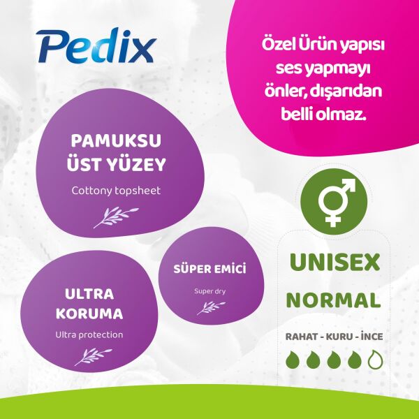 PEDİX Mesane Pedi Unısex Büyük Boy Large (L)  60 Adet