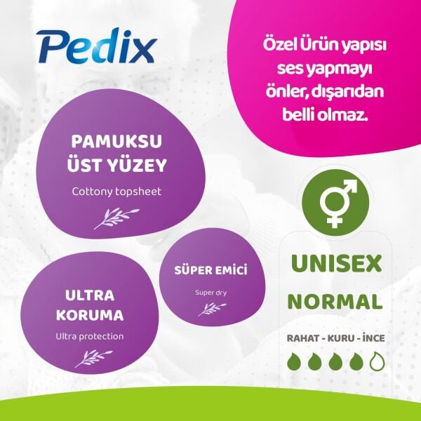 PEDİX Mesane Pedi Unısex Büyük Boy Large (L)  60 Adet