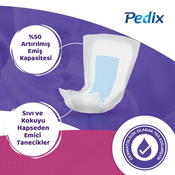 PEDİX Mesane Pedi Unısex Büyük Boy Large (L)  120 Adet