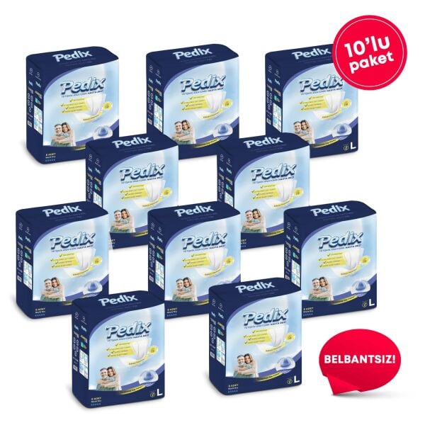 Pedix Anatomik Hasta Bezi Büyük Boy(L) 80 Adet (BELBANTSİZ)