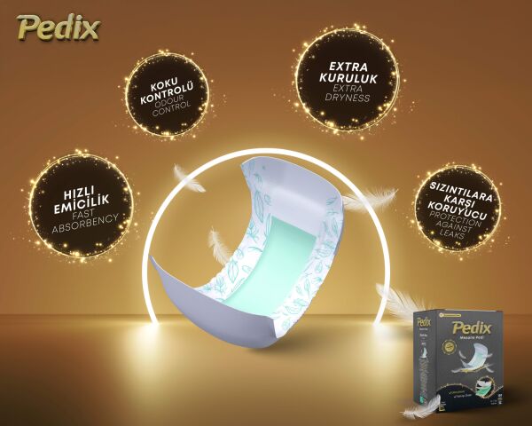 PEDİX Premium Mesane Pedi Unısex Büyük Boy Large (L) 120 Adet